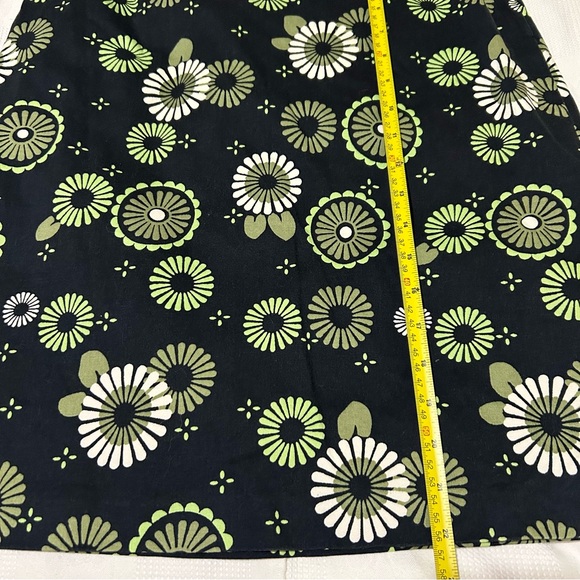 Cleo black patterned cotton A-line skirt. - Picture 7 of 7